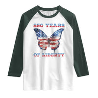 Patriotic Butterfly Raglan Shirt 250 Years Of Liberty