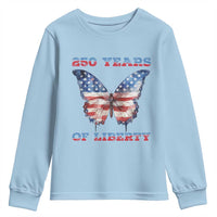 Patriotic Butterfly Youth Sweatshirt 250 Years Of Liberty