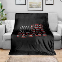 Vintage American Flag 50 States Throw Blanket Patriotic Gift
