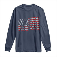 Vintage American Flag 50 States Long Sleeve Shirt Patriotic Gift