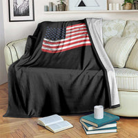 Vintage Patriotic American Flag Dog And Cat Paw Throw Blanket Gift For Pet Lover