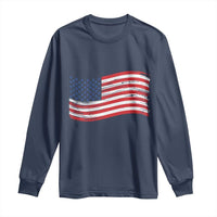 Vintage Patriotic American Flag Dog And Cat Paw Long Sleeve Shirt Gift For Pet Lover