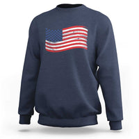 Vintage Patriotic American Flag Dog And Cat Paw Sweatshirt Gift For Pet Lover