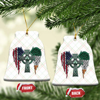 Patriotic Irish American Cross Ceramic Ornament St Patricks Day Religious Gift