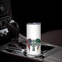 Patriotic Irish American Cross Skinny Tumbler St Patricks Day Religious Gift