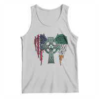Patriotic Irish American Cross Tank Top St Patricks Day Religious Gift