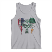 Patriotic Irish American Cross Tank Top St Patricks Day Religious Gift