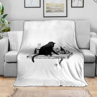 No Kings No Wars No Ice Cat Throw Blanket Political Humor Gift