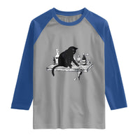No Kings No Wars No Ice Cat Raglan Shirt Political Humor Gift