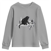 No Kings No Wars No Ice Cat Youth Sweatshirt Political Humor Gift