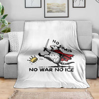 Funny Opossum Warrior Political Gift Throw Blanket No Kings No Wars No Ice