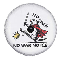 Funny Opossum Warrior Political Gift Spare Tire Cover No Kings No Wars No Ice
