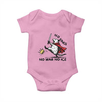 Funny Opossum Warrior Political Gift Baby Onesie No Kings No Wars No Ice