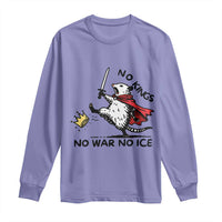 Funny Opossum Warrior Political Gift Long Sleeve Shirt No Kings No Wars No Ice
