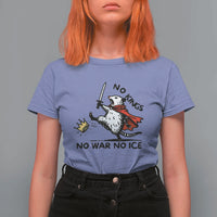 Funny Opossum Warrior Political Gift T Shirt For Women No Kings No Wars No Ice