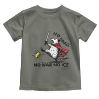 Funny Opossum Warrior Political Gift Toddler T Shirt No Kings No Wars No Ice