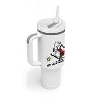 Funny Opossum Warrior Political Gift Tumbler With Handle No Kings No Wars No Ice