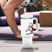 Funny Opossum Warrior Political Gift Tumbler With Handle No Kings No Wars No Ice