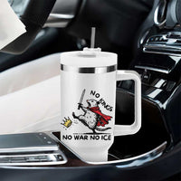 Funny Opossum Warrior Political Gift Tumbler With Handle No Kings No Wars No Ice