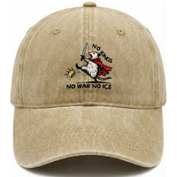 Funny Opossum Warrior Political Gift Washed Cotton Baseball Cap No Kings No Wars No Ice
