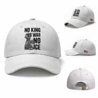 Statue Of Liberty Freedom Protest Baseball Cap No Kings No Wars No Ice