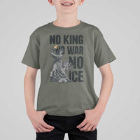 Statue Of Liberty Freedom Protest T Shirt For Kid No Kings No Wars No Ice