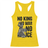 Statue Of Liberty Freedom Protest Racerback Tank Top No Kings No Wars No Ice