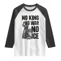 Statue Of Liberty Freedom Protest Raglan Shirt No Kings No Wars No Ice