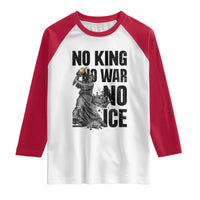 Statue Of Liberty Freedom Protest Raglan Shirt No Kings No Wars No Ice