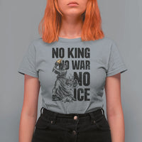 Statue Of Liberty Freedom Protest T Shirt For Women No Kings No Wars No Ice