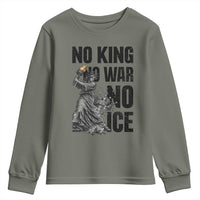 Statue Of Liberty Freedom Protest Youth Sweatshirt No Kings No Wars No Ice