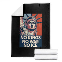 Statue Of Liberty No Kings No War No Ice Throw Blanket Freedom Protest Gift