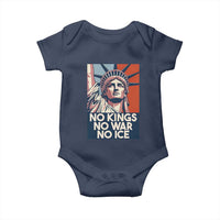 Statue Of Liberty No Kings No War No Ice Baby Onesie Freedom Protest Gift