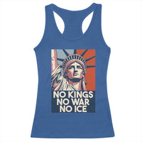 Statue Of Liberty No Kings No War No Ice Racerback Tank Top Freedom Protest Gift