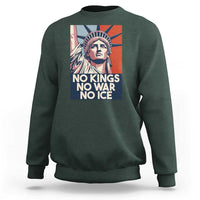 Statue Of Liberty No Kings No War No Ice Sweatshirt Freedom Protest Gift