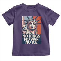 Statue Of Liberty No Kings No War No Ice Toddler T Shirt Freedom Protest Gift