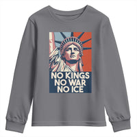 Statue Of Liberty No Kings No War No Ice Youth Sweatshirt Freedom Protest Gift