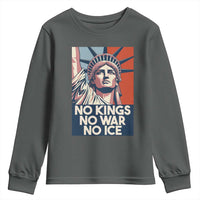 Statue Of Liberty No Kings No War No Ice Youth Sweatshirt Freedom Protest Gift