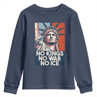 Statue Of Liberty No Kings No War No Ice Youth Sweatshirt Freedom Protest Gift