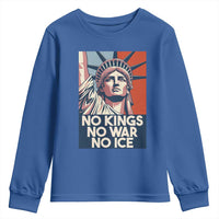 Statue Of Liberty No Kings No War No Ice Youth Sweatshirt Freedom Protest Gift