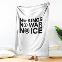 Anti Monarchy Political Throw Blanket No Kings No Wars No Ice