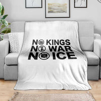 Anti Monarchy Political Throw Blanket No Kings No Wars No Ice