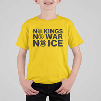 Anti Monarchy Political T Shirt For Kid No Kings No Wars No Ice