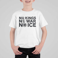 Anti Monarchy Political T Shirt For Kid No Kings No Wars No Ice