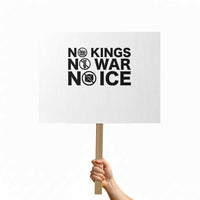 Anti Monarchy Political Protest Sign No Kings No Wars No Ice