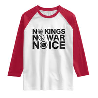 Anti Monarchy Political Raglan Shirt No Kings No Wars No Ice