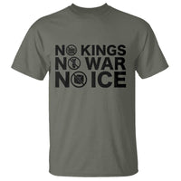 Anti Monarchy Political T Shirt No Kings No Wars No Ice