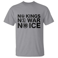 Anti Monarchy Political T Shirt No Kings No Wars No Ice