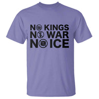 Anti Monarchy Political T Shirt No Kings No Wars No Ice
