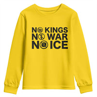 Anti Monarchy Political Youth Sweatshirt No Kings No Wars No Ice
